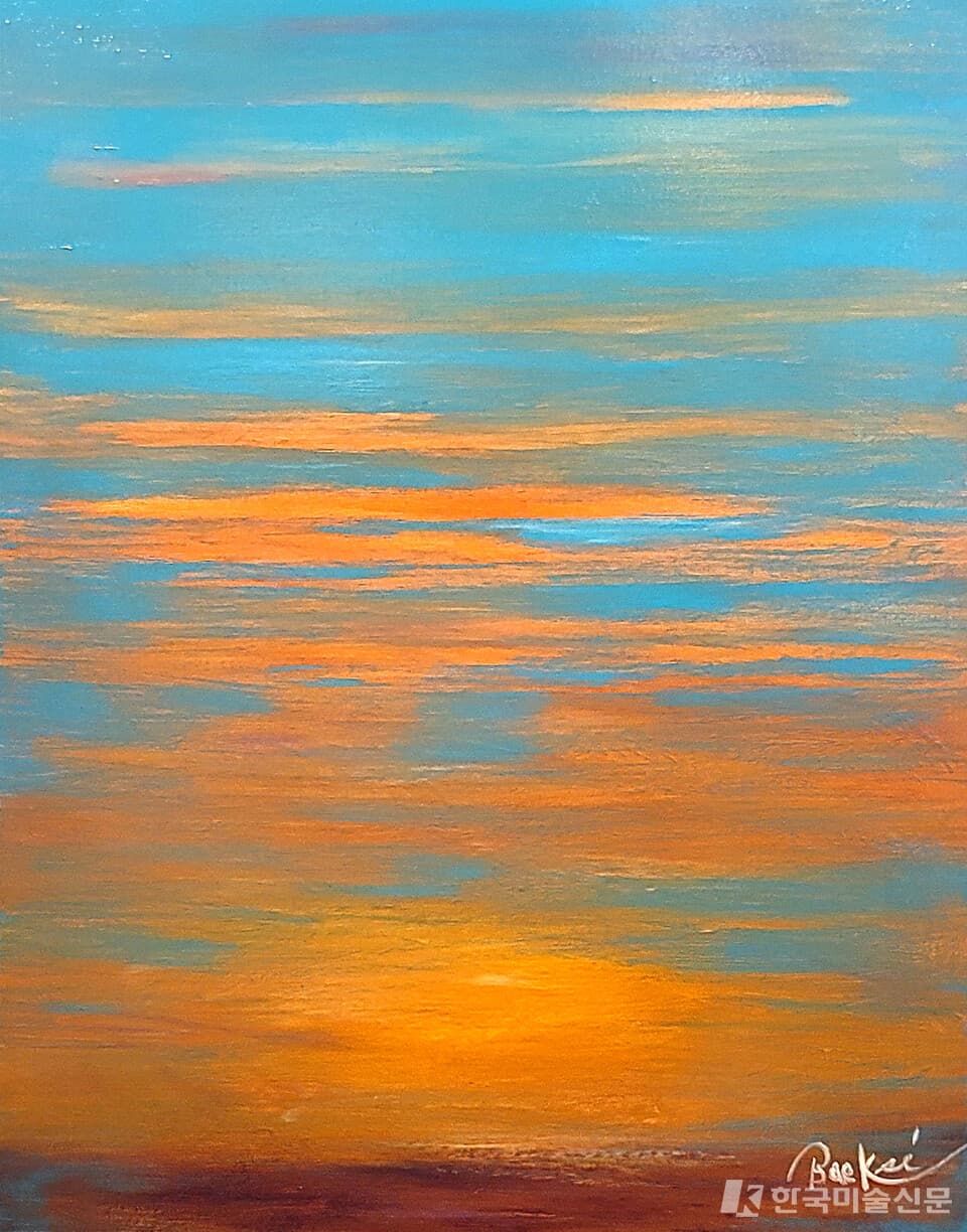 명상화 Mountains Embracing the sun #2(Mixed material on canvas (90.9x72.9) 2022