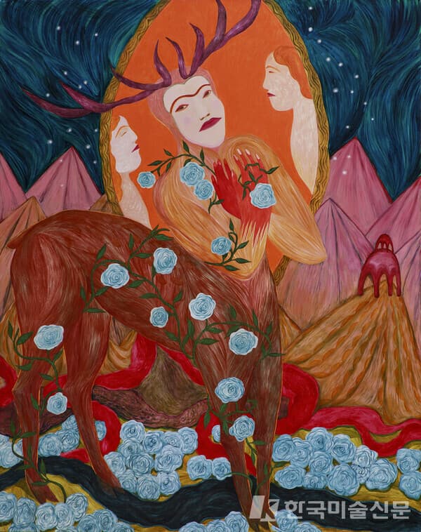 The Black Horse River&nbsp;Oil on canvas, 145x 115cm, 2023