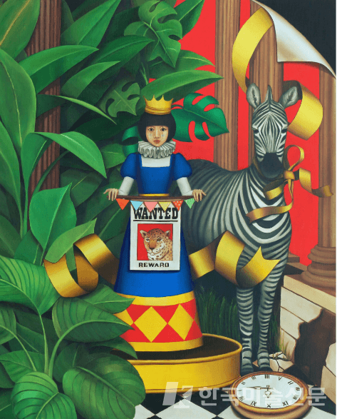 &nbsp; Wanted_2023_Oil&nbsp;on&nbsp;canvas_113x117x42.5cm&nbsp;ⓒ김재이,&nbsp;갤러리X2