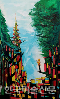 &nbsp;정병길_경고_2023_acrylic on canvas_73x116.5cm