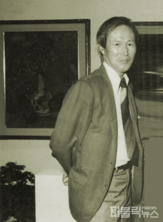 (사진제공 : 전혁림 미술관 / 1986년 전혁림 화백의 모습)