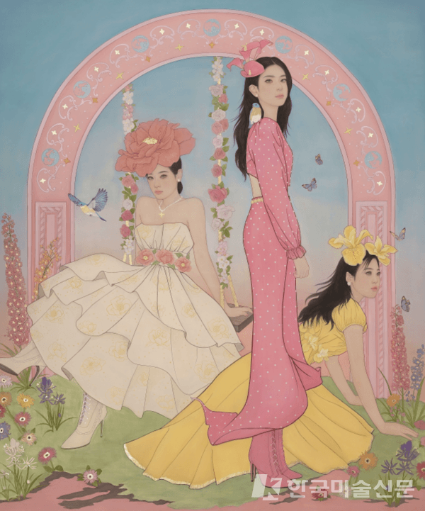 &nbsp;그랑프리 수상작, 정지아, 갈망(Crave), 비단에 채색, 176.5x147.2cm, 2022 (자료:GalleryST 제공)