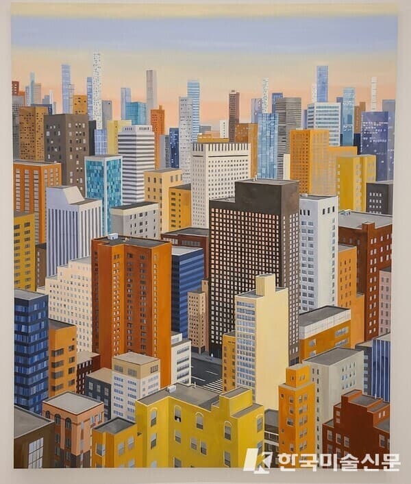 콘크리트 가든, 227.3 x 181.8cm, Oil on Canvas, 2023. 출처 이길이구 갤러리