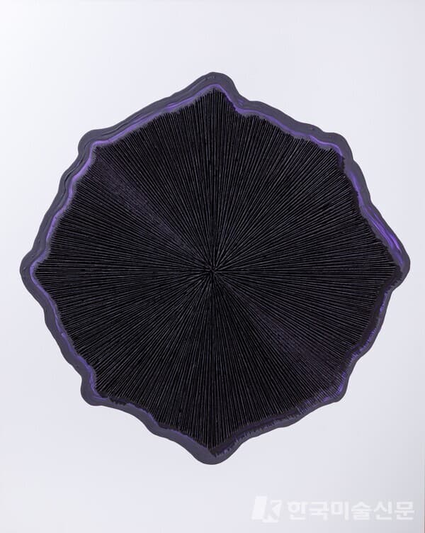 Seungsoo Baek, Bloom, Relief en polystryr&egrave;ne et pigments sur toile, 162 X 130 cm, 2023