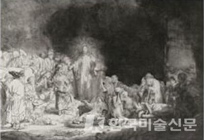Jesus Healing the Sick-the Hundred Guilder Print, 27.8 x 38.8cm, Etching, drypoint and burin, 1648.&nbsp;ⓒ Daegu Art Museum