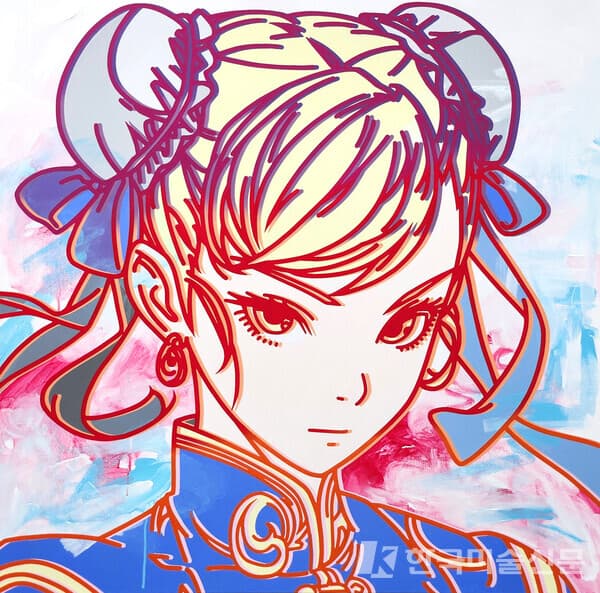 &nbsp;이규원 Gyuwon Lee, #741_춘리 #741_Chun-li, 2023, 캔버스에 아크릴릭 Acrylic on canvas, 91x91cm