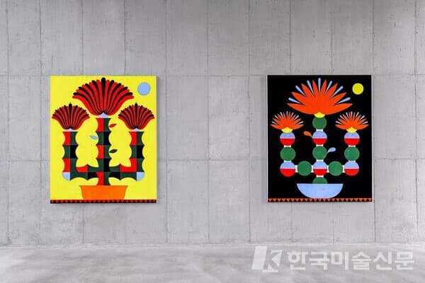 &nbsp;Making room #4 #5 2023 Vinylic emulsion on canvas, 180 x 150_아트본 제공