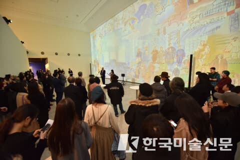제주도립미술관 &lsquo;앙리 마티스와 라울 뒤피: 색채의 여행자들&rsquo; 전시 개막식 전경. (사진=제주도립미술관 제공)