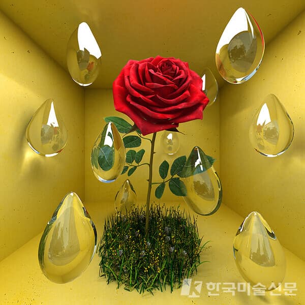 박형진&nbsp;Eternal truth #04, Interactive Moving Image on Touch Screen & Mixed Media on Lenticular screen, 60&times;80㎝, 2023
