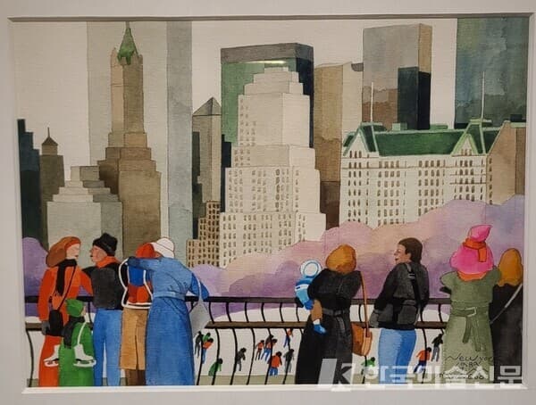 Central Park, 30cm X 22cm, Watercolor on Paper, 1989. 출처, 갤러리 무모