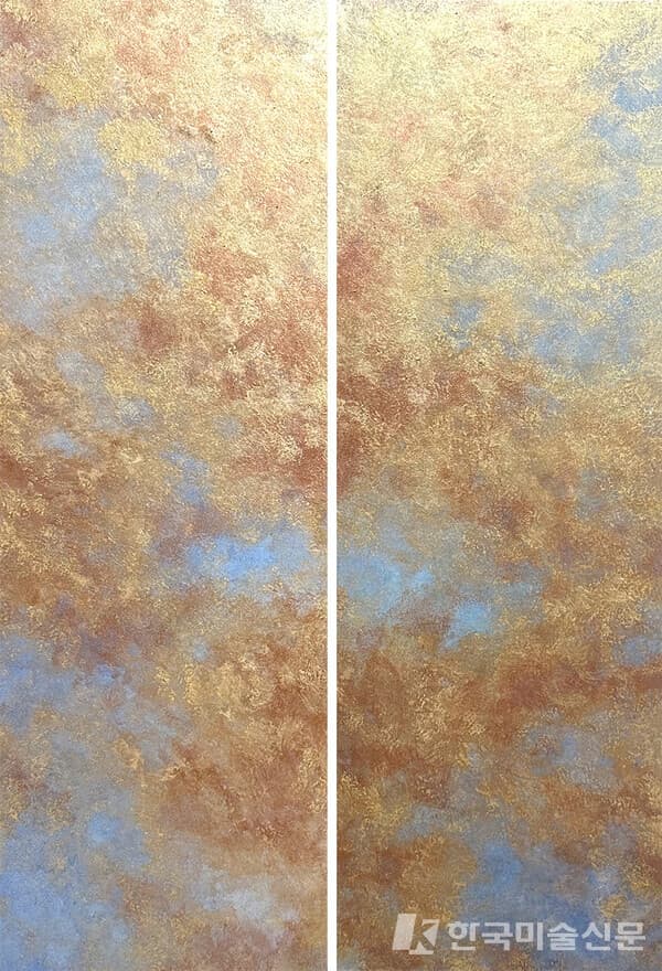 홍시, Serendipity_2312 장지에 금, 금분 채색 61x90cm 2023