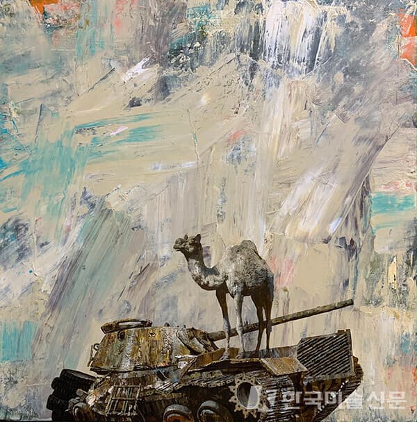 Life - 生 (생)&nbsp;生 (65&times;65cm, mixed media, 2023)