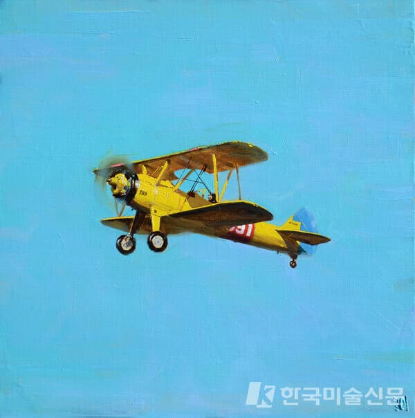 이륙&nbsp;(32x32cm, oil on canvas, 2021)