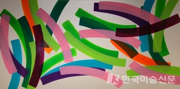 Un Passage No. 211057, 80cm X 160cm, Acrylic on Canvas, 2021. 출처, 아트코드갤러리