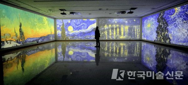 명화, 미디어 아트로 꽃피우다 현장 사진 (자료: 주)디에이미르 제공)