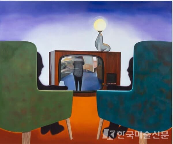 Prime Time, 200cm X 240cm, Oil on Canvas, 2023.&nbsp;출처 에브리데이몬데이 갤러리(EM갤러리)