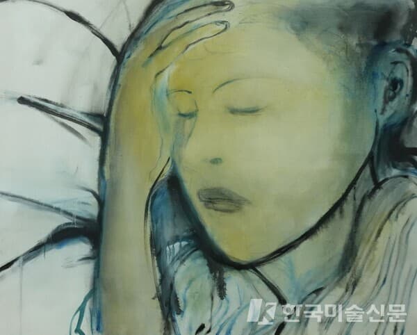 나혜원, 가까운 사람, 80cm X 99cm, Oil on Canvas, 2023. 출처, 라흰 갤러리