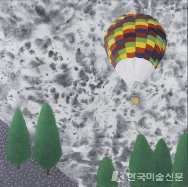 기다림, 2024, 한지에 채색 120x120cm