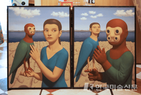 에릭 에드워즈 씨의 소장품중, 프랑스 화가 피에르 모네스티에(Pierre Monestier) 작품. 사진. 이소이 기자