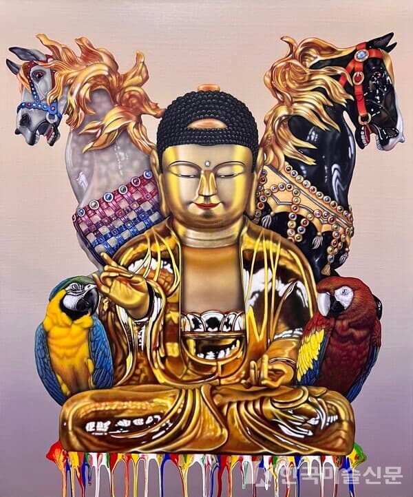 .life...삶...la vie, 2023,&nbsp;캔버스에 아크릴, 72 X 61 cm&nbsp;&nbsp;ⓒ 이상권
