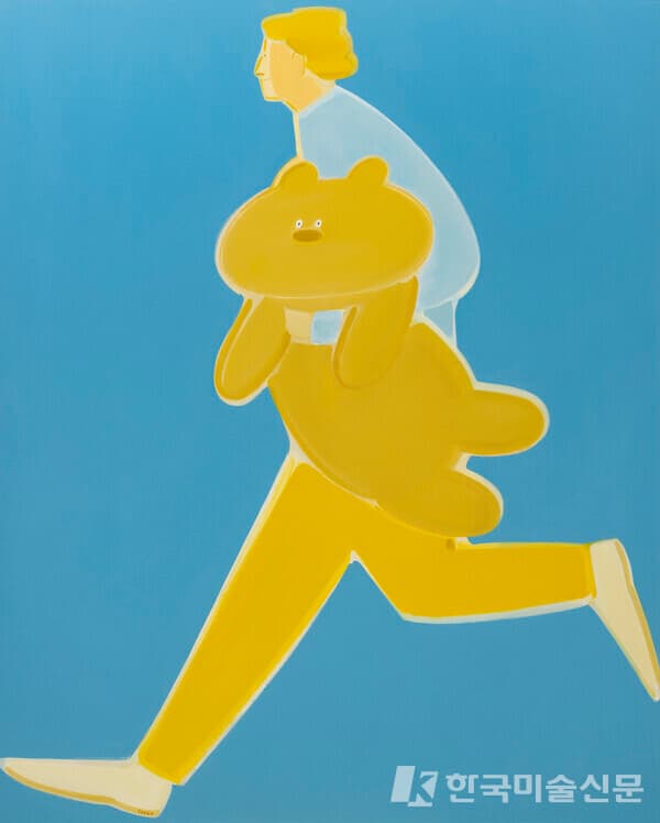 Thief (Walk series), 162.2cm x 130.3cm,&nbsp; oil on canvas, 2024. 출처 갤러리 조은