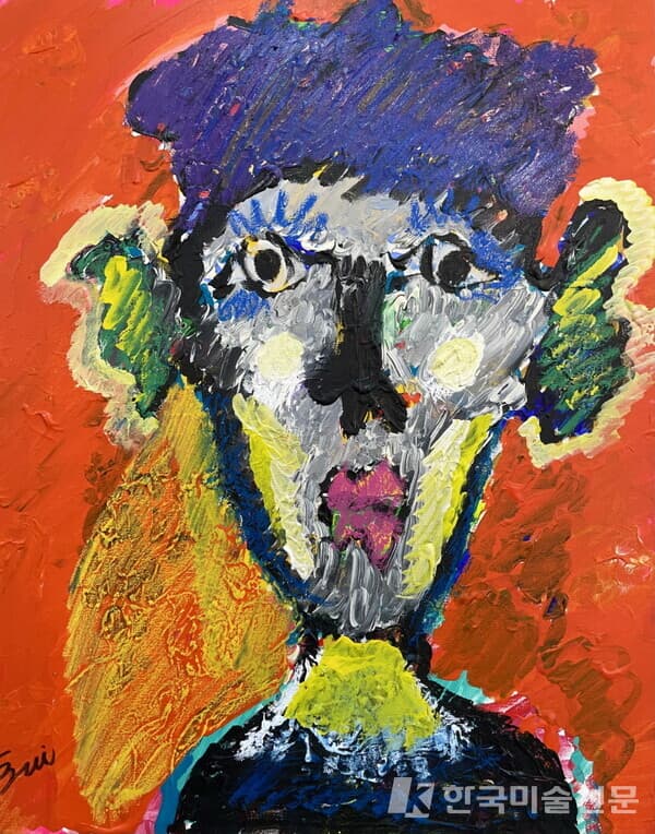 불굴의의지, Acrylic and oil pastel on canvas, 65.1 x 53.0 cm, 2023