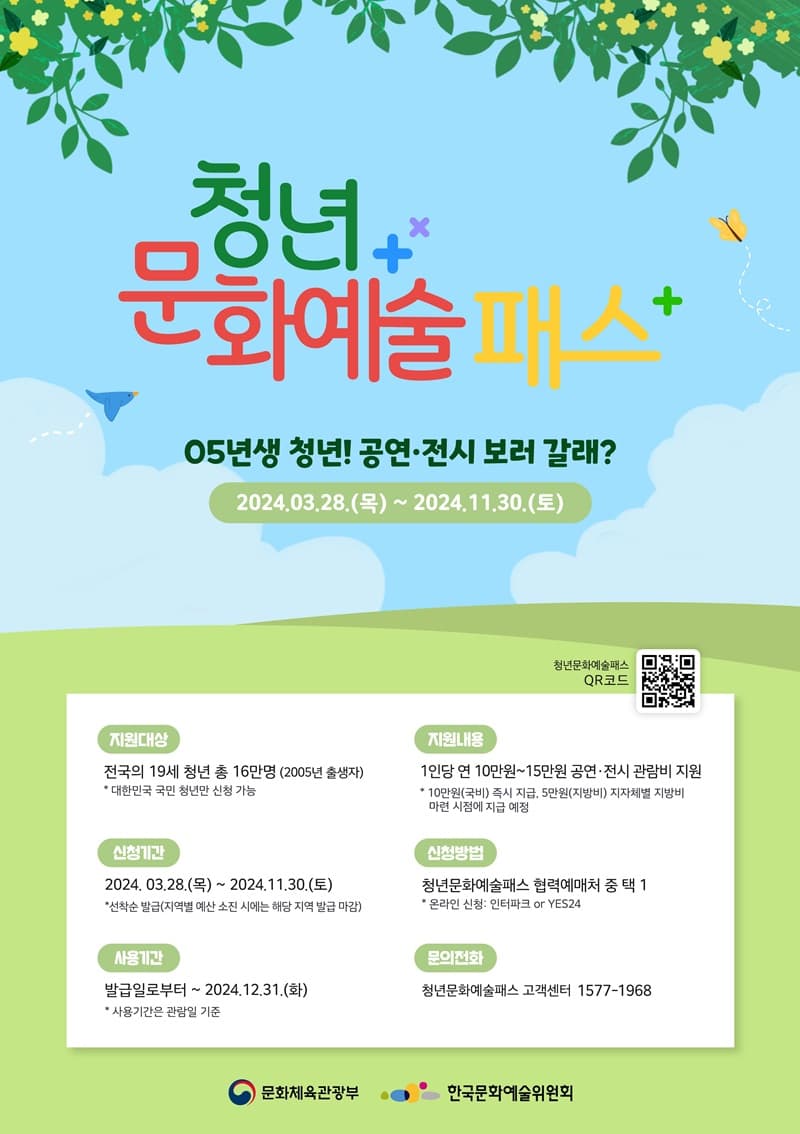 문광부, 청년 문화예술패스 발급