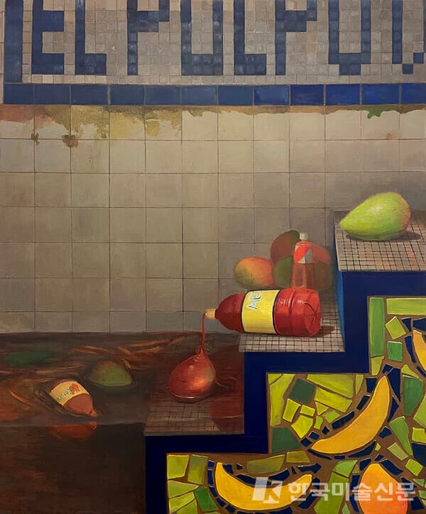 (This is a Test-Mistakes Were Made, 2023, Oil on Linen, 76cmX63.5cm)