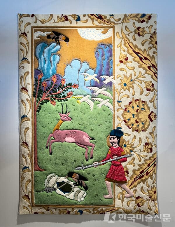 Katia Kameli, Stream of Stories. Chapitre 7, 2022, Laine tuft&eacute;e, broderie, crochet et aquarelles, 280 x 200 cm, 110 Galerie V&eacute;ronique Rieffel / 사진=진승우