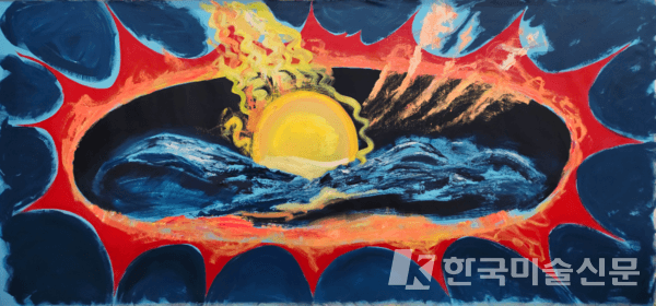 박현호 작가의 바닷속에 해가 있었다_캔버스에 유채_168x330cm_2021 (도암갤러리 제공)