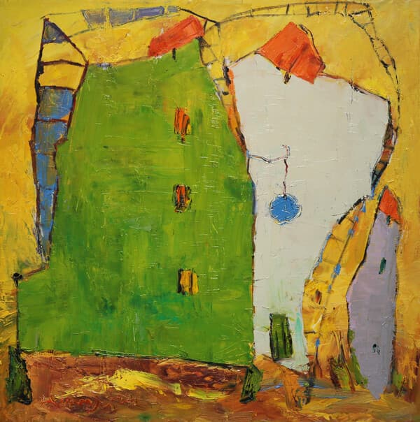 있었는지 모르는 아름다운 시절 &nbsp;61x61cm &nbsp;Mixed Media on Canvas&nbsp;