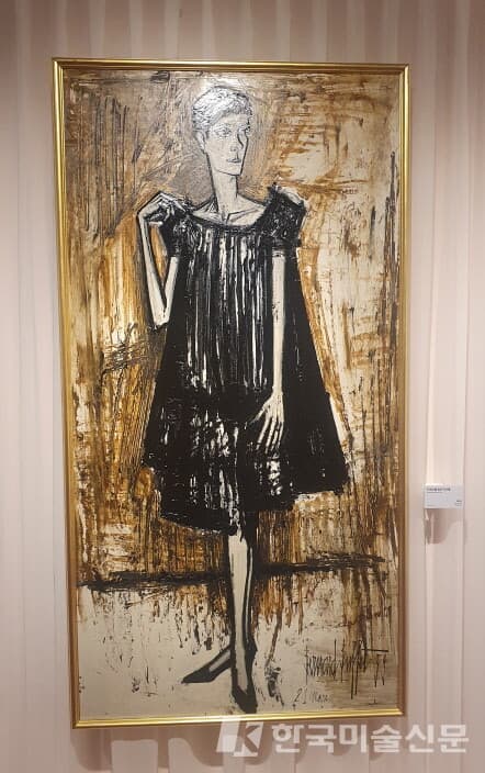드레스를 입은 아나벨, 1959, Bernard Buffet, Annabel en robe du soir, 1959, Huile sur toile, 195x100cm, &copy; Bernard Buffet/ ADAGP, Paris - SACK, , Seoul, 2024