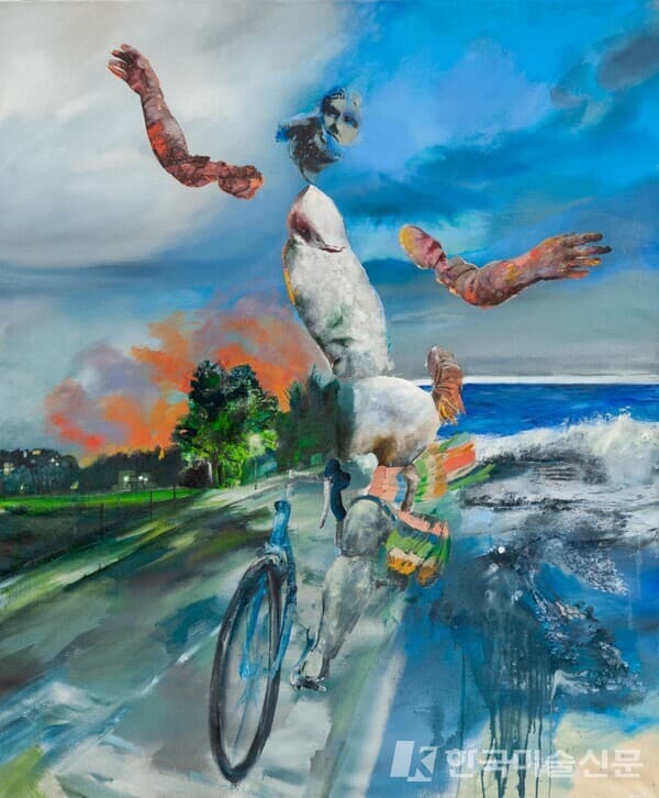 Riding Hero. 2021. Oil on canvas. 168x 139.5cm / 선화랑 제공