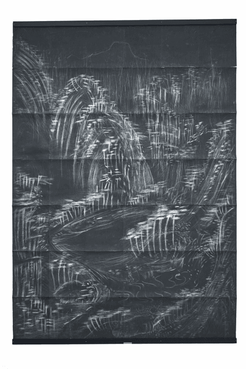 김도희_손톱산수, 2004, 사포 위 손톱으로 드로잉(ⓒ성북예술창작터, 사진 최철림)