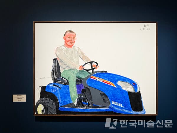 Vincent Boccage with his Tractor, 1st February 2022,&nbsp;Acrylique sur toile [사진 = 이소이]