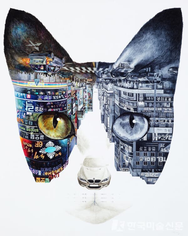 [사진=홍민호 작가]Best Modern World 2. 2011, 130cm x 162cm, maker-pen on canvas.