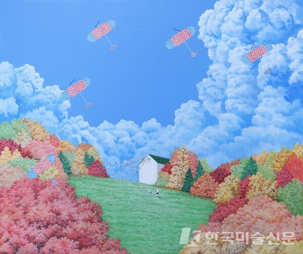 가을 정원, 60.6&times;72.7cm, acrylic on canvas, 2023