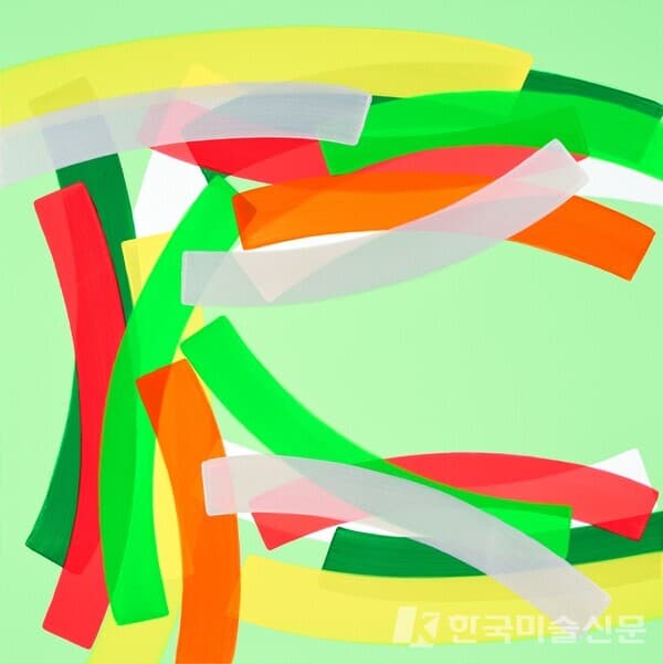 하태임, Un Passage No.234087, 100x100cm, Acrylic on Canvas, 2023 / 봉은사 제공