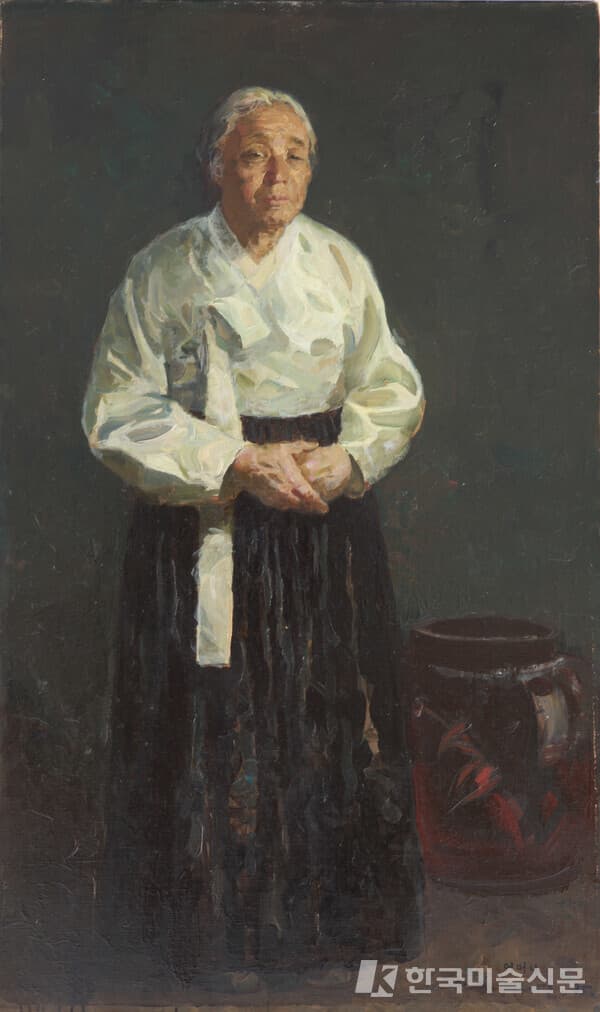 [사진=학고재 갤러리]변월룡 BYUN Wol-ryong, 어머니 Mother, 1985, 캔버스에 유채 Oil on canvas, 119.5&times;72㎝
