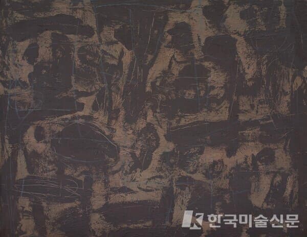 [사진=학고재 갤러리]박영하 PARK Young-Ha, 내일의 너 Thou To Be Seen Tomorrow, 1992, 혼합 매체 Mixed media on canvas, 90x116cm