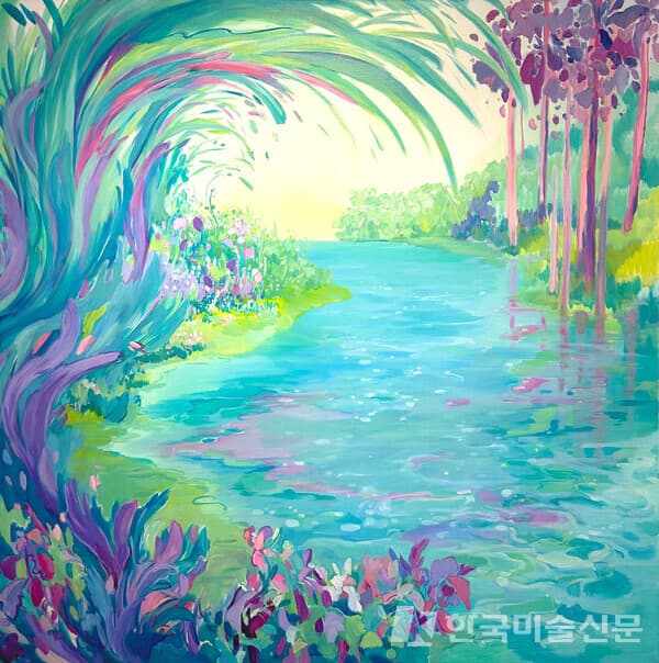 [사진=신재은 작가] Innerscape 2, oil on canvas, 130.3x130.3cm, 2024