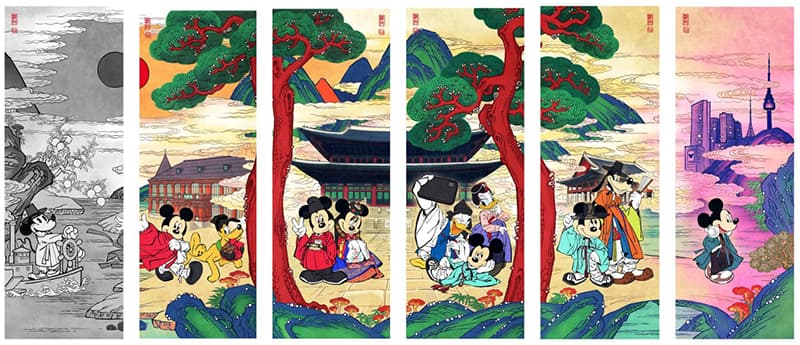 우나영(흑요석) 작가의 &lsquo;미키장생도&rsquo; (그림=국가유산청 제공)