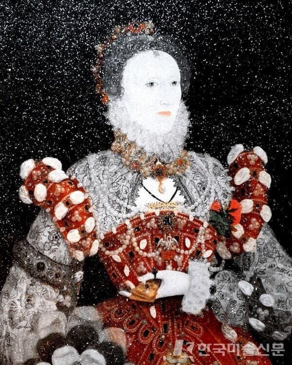 [사진=한지혜 작가]Portrait 4, Silk Printing on canvas with Diamond Dust, 50(W)_65(H), 2022