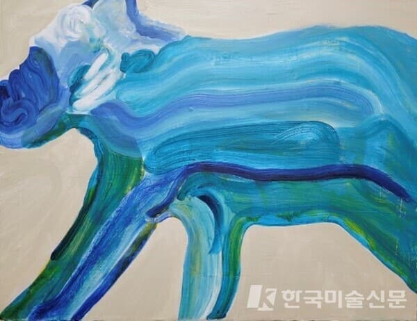 Yunseok Oh, bear, 2024, Acrylic on canvas, 31.8x40.9cm / &copy;Ingahee Gallery