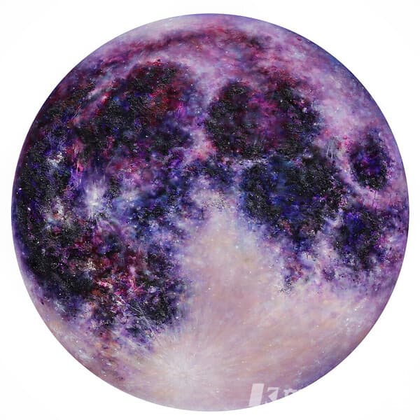 [사진=김리윤 작가] infinity19-1, 캔버스에 돌가루와 유화,120x120cm, 2019
