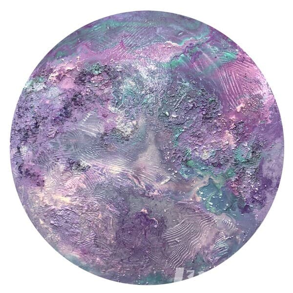 [사진=김리윤 작가] infinity19-4, 캔버스에 돌가루와 천연안료, 120x120cm, 2019