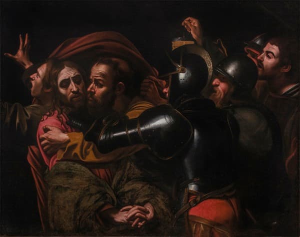 카라바조, 그리스도의 체포(The Taking of Christ ,1602, 캔버스에 유채, 135x168cm)(사진=액츠매니지먼트)