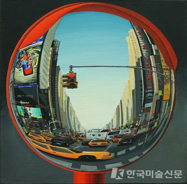 [사진=구상희 작가] Convex Memory, 45x45cm, Acrylic on canvas, 2016
