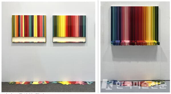 [사진= 구상희 작가] Trace of Sans-FLOW, 73X91cm, Acrylic, resin on wood