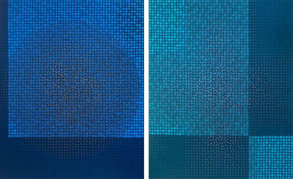 좌)&nbsp;신기루 - 無我(무아) (2-01)_162x130.3cm_Mixed media on canvas_2024&nbsp; 우)신기루 (3-01)_162.1x130.3cm_Mixed media on canvas_2024&nbsp;